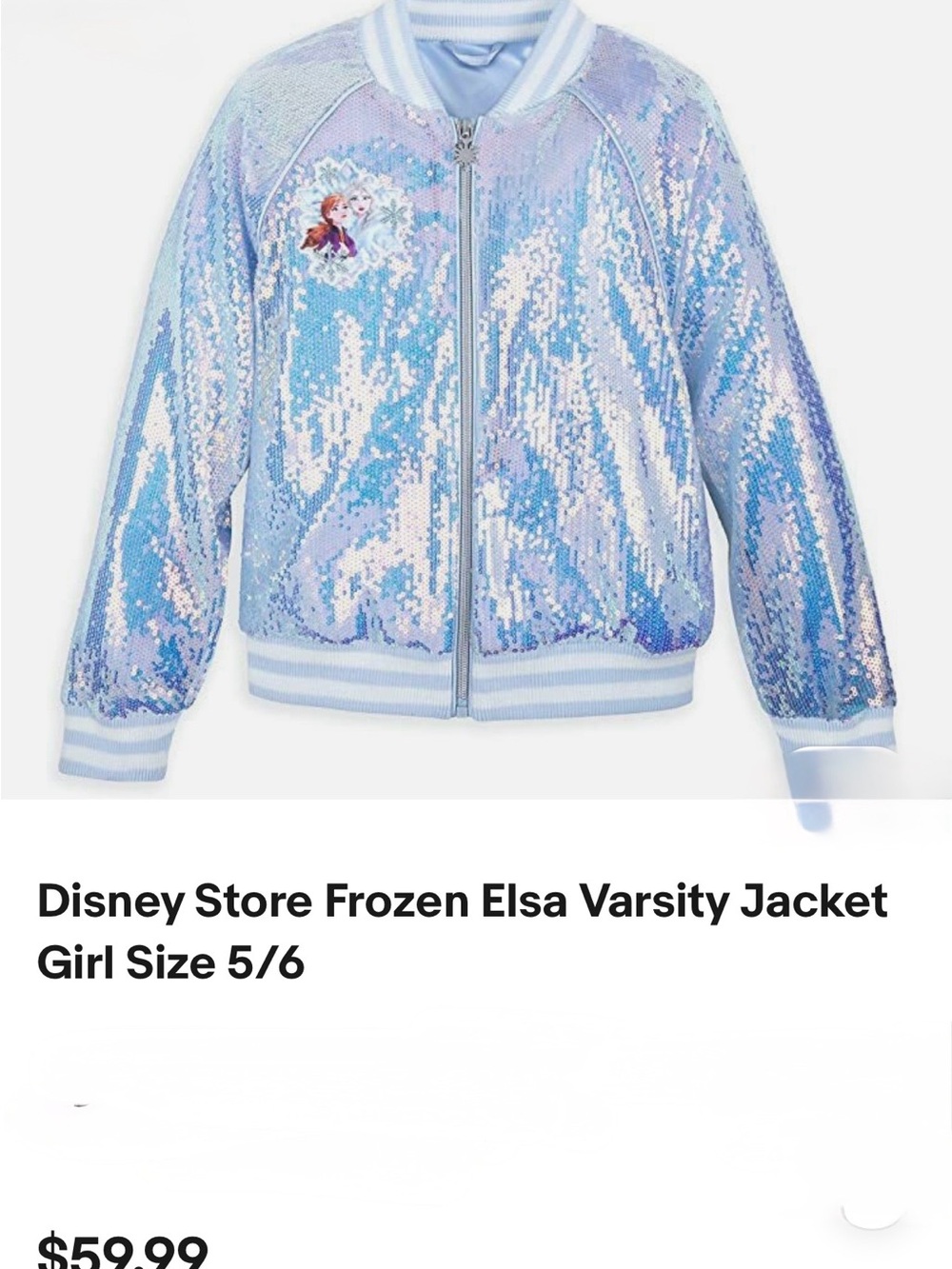 Disney Sequin Reversible Frozen Jacket in Iridescent Blue